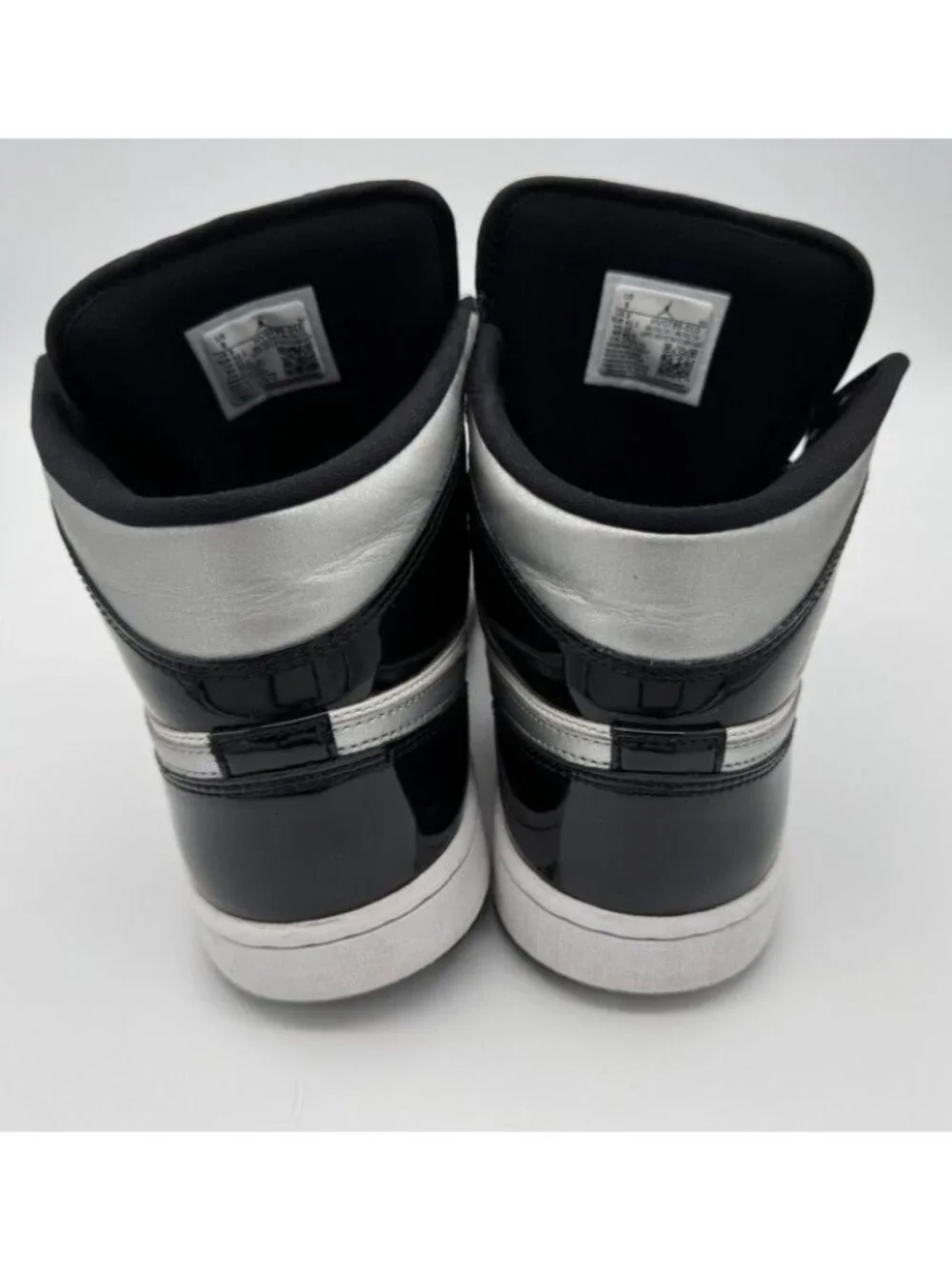 Nike Air Jordan 1 Mid SE Sneakers Patent Leather Black/White HV0789-010 Men's 9